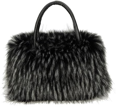 TangDao Sac Cabas d'Hiver Peluche pour Femme | Fausse Fourrure Synthétique Sac Porté Main pour Fêtes Soirées Shopping