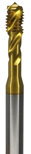 HSSE Maschinengewindebohrer TIN Beschichtet, Gewindebohrer für Sacklöcher, Sackloch Gewindeschneider 40° Spiralnut Gewinde Schneiden Form C Spiralnutbohrer (TiN, M3)