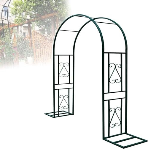 HSRG Garten-Rosen-Bogen, Multifunktionaler Gebogener Garten-Torbogen, Hochzeits-Torbogen-Pergola, Für Kletterpflanzen, Rosen, Gemüse, Außendekoration Und Torbogen-Dekoration