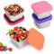 Hydream 4 x 180 ml Stainless Steel Snack Container, Leak-Proof Metal Food Storage Box Container with Silicone Lids, Reusable Stackable Mini Food Lunch Sauce Boxes Cups Set, Easy to Open
