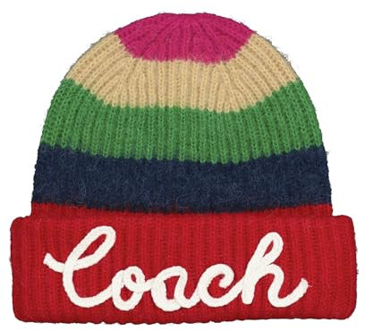 Coach Damen Mütze mit mehrfarbigen Streifen, mehrfarbig, Mehrfarbig, Einheitsgröße