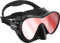 CRESSI Unisex-Adult F1 Mask Black Lenses Rahmenlose Einzellinsen Tauchmaske, Schwarz Ultravision Blue Linse, Einheitsgröße