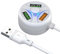 Mllepjdh Multi Device USB Charging Hub with 3 Ports Multi USB Charger Port USB Splitter USB Extender 118cm/46.46in Cable USB Converter, White