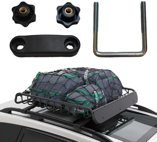 Roof Rack Clamps | Roof Box U-Bolt Clamps Mounting Fitting Lock Nuts - Metal U-Bracket Clips With Lock Nuts Detachable Bar Baggage Rack Clips For Most Cars