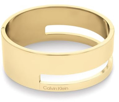 Calvin Klein Armreif für Damen Kollektion GEOMETRIC ESSENTIALS aus Edelstahl und Gelbgold