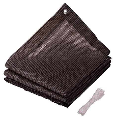 Bâche d'ombrage en maille pour plantes, balcons, pergola, tissu d'ombrage respirant et durable avec perforations, 5 x 6 m