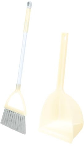 TOGEVAL 1 Juego Escoba Infantil Limpieza Montessori Recogedor De Juguete Escobas De Escritorio y Recogedor Escoba y Recogedor Para Niño Sostuvo Escoba De Juguete Niños Yellow El Plastico