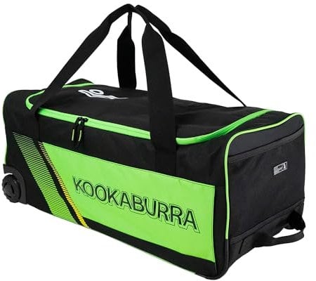 Kookaburra 9500 Wheelie Cricket Bag - Black/Neon Green