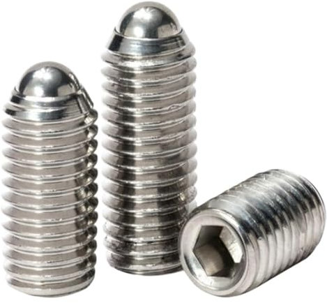 Kugelstößel Federstößel Stellschraube, 3 Stück M2,5 M3 M4 M5 M6 M8 M10 M12 M16 304 Edelstahl Innensechskant Kugelkolben Madenschraube Punkt Stellschraube(50MM-M16)