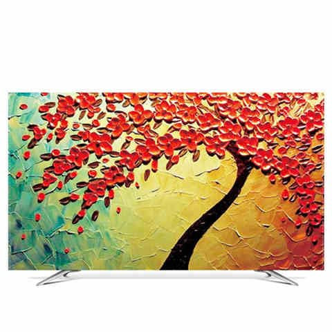 Art TV Dust Cover TV Cover Indoor Outdoor LED LCD Wall Mounted TV Cover 32-80 Inches TV Screen Protector Multi-size Display Protective Cover Television Computer Monitor Cover-trees1||65（152X92cm）