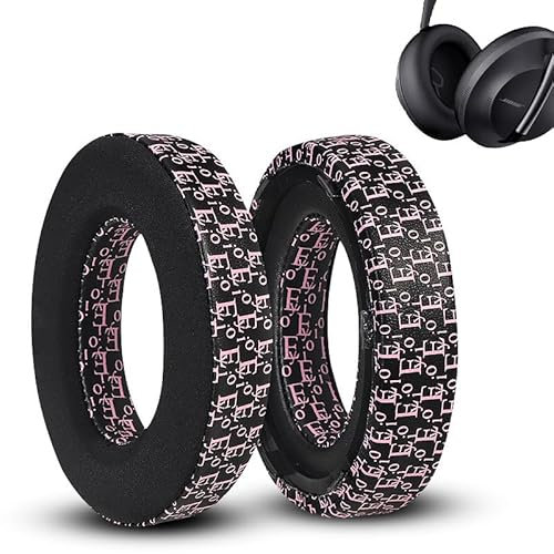 Aiivioll Replacement Ear Pads Compatible with Bose 700 (NC700 NC 700) Noise Cancelling Headphones Ear Pads Headset Ear Pads Freezing Point Gel Ear Pads Repair Parts (Black and Pink Print)