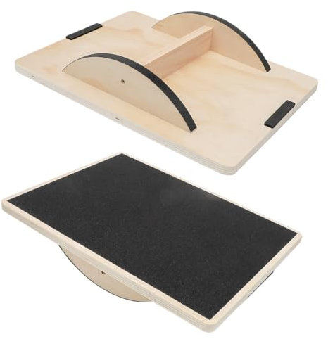 Balance Board aus Holz - Rutschfestes Wobble Board 350LBS für Erwachsene | Physiotherapie, Gleichgewichtstraining & Kernkraft | Anti-Rutsch Design für Stehpult, Beinmuskeln & Physikalische Therapie