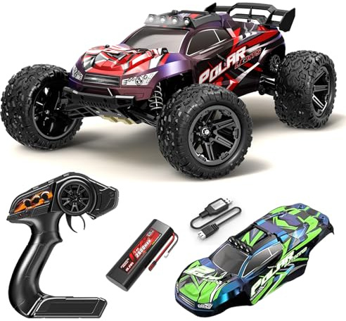 1:8 All-Terrain-Geländefahrzeug RC-Auto, 45 km/h Hochgeschwindigkeits-Monstertruck, 2,4-GHz-Fernbedienung, Rennwagen-Spielzeug für Erwachsene und Jugendliche, Zusätzliche grüne Fahrzeugkarosserie