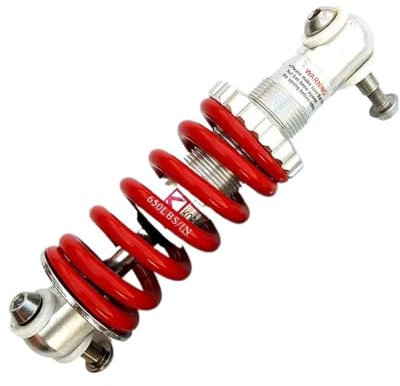 SkyjOy Fahrrad DäMpfer 450LBS/in Fahrrad-Stoßdämpfer hinten, Federung, Stoßstange, Fahrradrahmen, Federstoßdämpfer, Absorber for MTB, Faltrad, 100/125/150 mm FahrraddäMpfer Komponenten(Red 125mm)