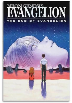 ZHAOART Anime-Poster, Neon-Genesis-Evangelion-Poster für Zimmer, ästhetisch, dekoratives Gemälde, Leinwand, Wandkunst, Wohnheim, Bürodekoration, Geschenk, 30 x 45 cm, ungerahmt, 7