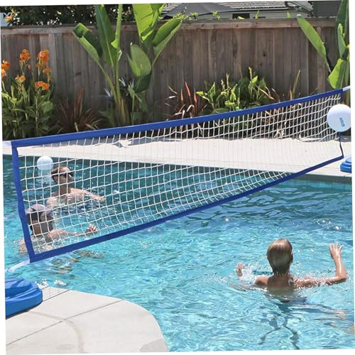 WRLCOVA Net de Volleyball de Piscine, Filet Plage Plage réglable 15 × 3 Pieds avec Sac Portable, Jeux Piscine Lourds pour Jardin, Jeux d'eau, extérieur, extérieur