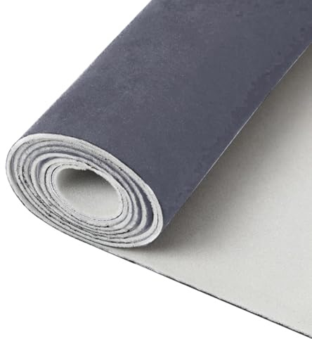 Inscrip Dachhimmel Stoff, Wildleder Autohimmelstoff mit 4 mm Schaumstoff-Rückenmaterial, Wildleder-Headliner Stoff für Automobil,Zuhause, Caravan, Boot, Heimwerker,Ersatzreparatur (Grau, 200x150cm)