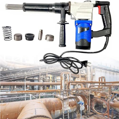 Needle Derusting Gun Electric Jet Chisels - 1100W 220V Handheld Electric Needle Scaler for Rust Removal and Cleaning