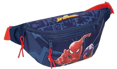Spiderman Gürteltasche mit Außentasche, ideal für Jugendliche und Kinder verschiedener Altersgruppen, bequem und vielseitig, Qualität und Widerstandsfähigkeit, 23 x 9 x 12 cm