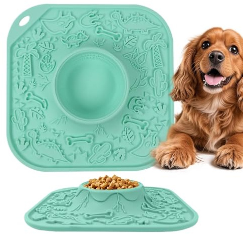 Hunde Leckmatten | Silikon Vulkanform Puzzle Teppich - Leckmatten mit Saugnapf | zur Anreicherung Zuhause Fütterung Katze Welpen Training Leckerli