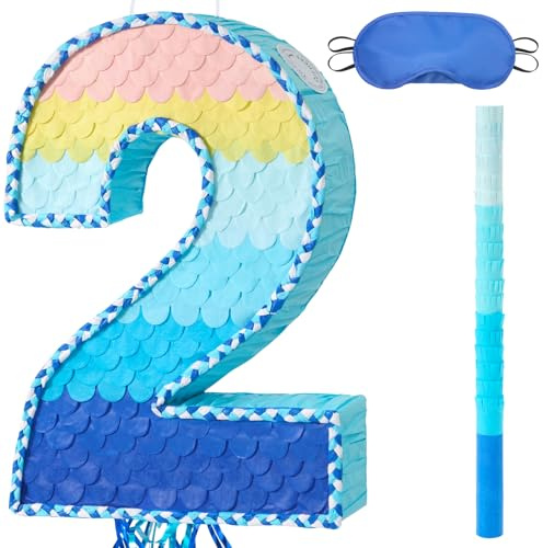 WERNNSAI Zahl 2 Pinata für Party Zubehör – Geburtstag Partydeko