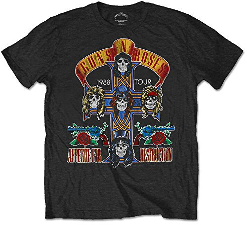 Tee Shack Guns n Roses Appetite for Destruction Tour 1988 Officiel T-Shirt Hommes Unisexe (Small)