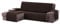 Textil-home Adele Chaise Longue Sofa Bezug, Schutz für Linke Arm Gesteppte Sofas. Größe -240cm. Farbe Braun (Vorderansicht)