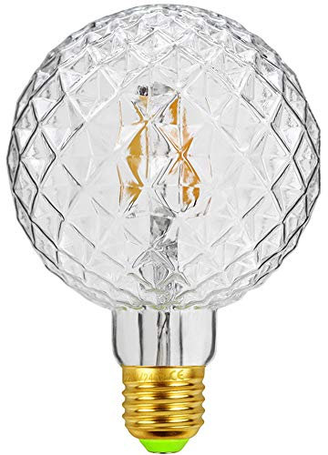 TIANFAN LED-Birnen Vintage 4 W 2700 K warmweiße Kristall-LED-Glühbirne 220/240 V Edison-Schraube E27-Sockel Spezial-dekorative Glühbirne (Transparent)