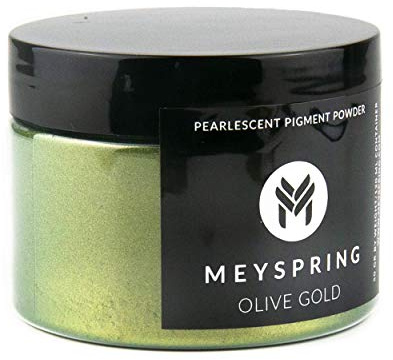 MEYSPRING Olivgoldenes Epoxidharz, grünes Pigment, 50 g, grünes Glimmerpulver für Epoxidharz, UV-Harz und Harzkunst, Farbwechsel-Pigment