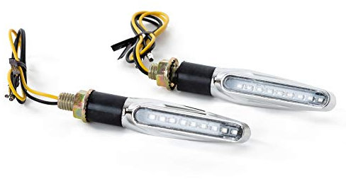 A-Pro 2x Universal Blinker Roller Motorrad Led 12V Chrome E-Geprüft