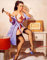 Pin Up Sexy Girl Lady Glamour Hammer DIY Strümpfe Garage Vintage Retro Mann Höhle Bar Pub Schuppen Neuheit Geschenk Aluminium Metall Blechschild Wanddekoration Schild