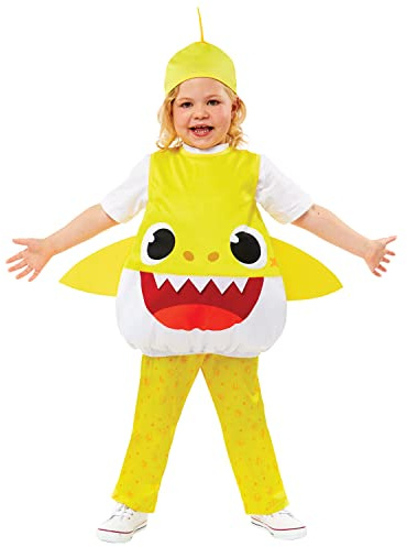 (PKT) (9913321) Child Baby Shark Yellow Costume (1-2yr)