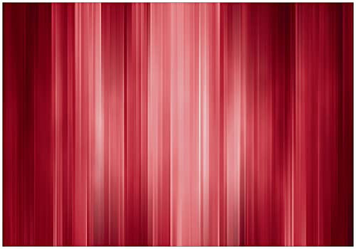 Wallario Vliestapete Fototapete Rot und schwarz gestreift - Abstraktes Streifenmuster - Wandtapete Größe: 200 x 140 cm