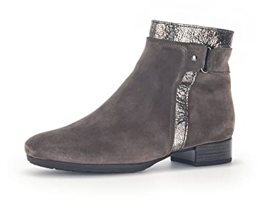 Gabor Damen Ankle Boots, Frauen Stiefeletten,Komfortable Mehrweite (H),Bootee,Booties,halbstiefel,Kurzstiefel,Mohair/Bronce(Mic),40 EU / 6.5 UK