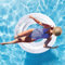 Aufblasbarer Schwimmring Hillylolly Schwimmreifen groß, Schwimmring Glitzer Schwimmring, Schwimmring Erwachsene und Kinder Glitzer Wasserspielzeug für Pool und Strand Party-100cm (Transparent)