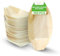 Canape King 100 pcs Wooden Bamboo Boats - Disposable Pinewood Food Serving Boat - Eco-Friendly Canape, Sushi Serving Trays Perfect for Weddings Birthdays Christmas (XL (19x10cm))