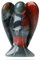 QINJIEJIE Engel Figur Schutzengel Afrika Blutstein Natürliche Kristalle Edelsteine Heilung Kristall Wächter Statue Reiki Deko Geschenke
