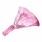 SHTGOI 2 Stück Haarbänder Damen Breite Boho-Stirnbänder Weiche Elastische Kopftuch Dreieckig Turban-Stirnband Haarschals mit Bindefärbung Dünn Haarband Headwear für Chemo Krebs Haarausfall Rosa