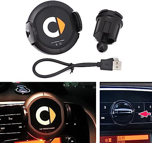 Auto Telefon Halter FüR Smart 453 Fortwo Forfour, Kabellos LadestäNder Automatisch Sensor Einstellbar Intelligent Infrarot HandystäNder FüR Auto Armaturenbrett,453 Radio Style