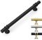 9BUILD 10 Pack Black Kitchen Cupboard Handles - 160mm Matte Black Zinc Alloy Drawer & Door Handles