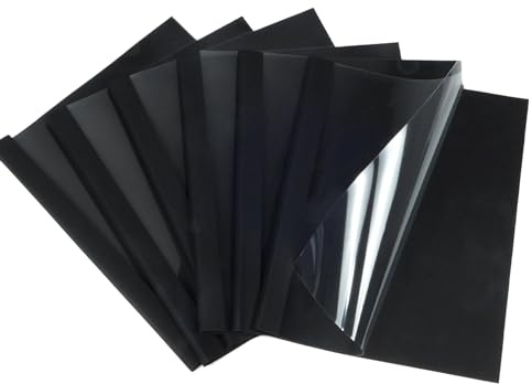 RAYSON TBC12-25 Thermal Binding Covers, 1/2 Inch, Black Letter Size Holds 120 Sheets, 25 Pack