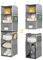 BrilliantJo Hanging Wardrobe Organiser 6 Shelves with 1 Removable Drawers Flexible 1 Split into 2(2X3 shelf) Closet Storage, hanging Shelves Unit with 4 Pockets for Clothes - Grey(12x 12 x 43.3 inch)