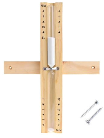 Sablier de 15 Minutes pour Sauna, minuterie de Sauna - Sablier de Sauna Mural Temps de Sable en Bois - Sablier Rotatif en Bois, minuterie de 15 Minutes résistante à la Chaleur pour Sauna à