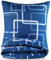 Bettwäsche 200x200 3 teilig - Mikrofaser Bettbezug 200x200 cm + 2 x Kissenbezug 80x80 cm - atmungsaktiver Stoff mit Reißverschluss - Einzelbett - modernes Design Blau