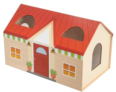 CHARMGIFTBOX Boxen 24 x 14,8 x 15,5 cm, Hausform, Dekorationsbox mit Magnetverschluss, Leere Geschenkpapierboxen für Neues Jahr, Valentinstag, kreative Geschenkverpackung (mit transparentem Fenster)