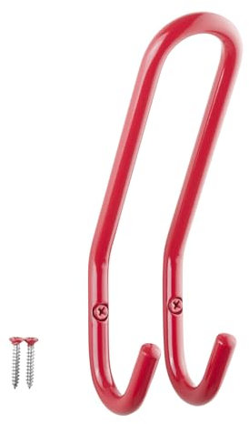 SOTECH Garderobenhaken FARA 192 x 51 mm Stahl Rot Kleiderhaken Wandgarderobe Jackenhaken Aufhänger