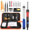 Saldatore Kit, Preciva 80W 220V Saldatore Elettrico con schermo LCD, Temperatura Regolabile 220℃〜500℃,5 Pz Punta saldatore, filo 30g, per Saldare Piccoli Elettrodomestici, Cellulari ecc.