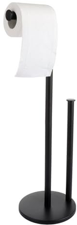 ASelected Edelstahl Klopapierhalter Stehend Freistehender Toilettenpapierständer 56.5x17CM Toilettenpapierhalter Boden-Klopapierhalter Stehend mit Platz für 4 Reserverollen Badezimmerzubehör