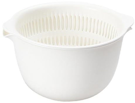 Sunicon Double layer Draining Basket, Vegetable Washbasin Stackable Plastic Fruits Vegetable Washing Basket Food Storage Basket for Cleaning, Draining, and Storage, Kitchen Prepara