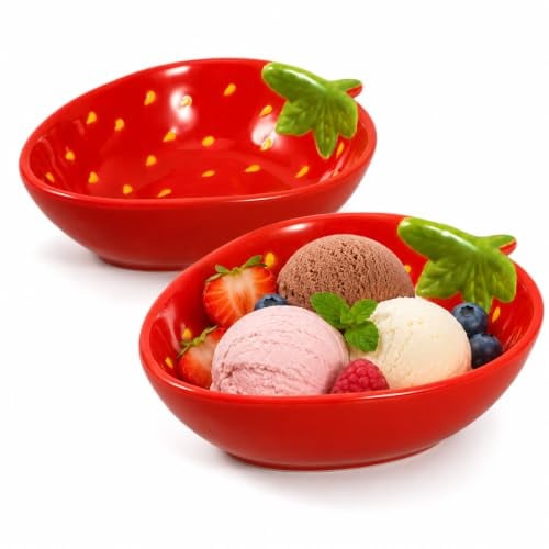 Cabilock 2 Stück Keramik Erdbeerschale Vielseitige Obstteller Und Dessertschalen Niedliche Servierschalen Für Snacks Party Und Küchen Tischdekoration
